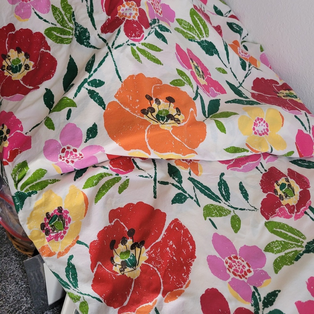Potterybarn Nora Full/queen Duvet Cover + 1 Sham (new) Fresh Crisp Summer Bed
